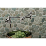 Elkay Explore LKEC2091LS Single Hole Wall Mount Pot Filler Kitchen Faucet with Lever Handles, Lustrous Steel
