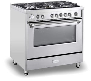 Verona VPFSGG365SS Prestige 36" Gas Single Oven Range - Stainless Steel
