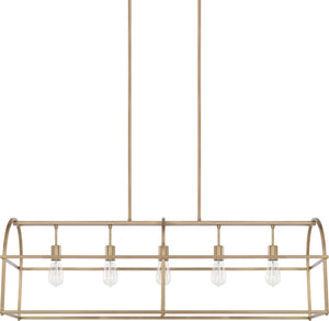 Capital Lighting 825751AD Aubrey 5 Light Island Aged Brass