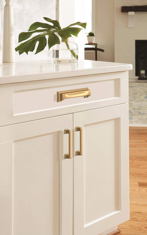 Amerock Cabinet Cup Pull Champagne Bronze 5-1/16 inch & 6-5/16 inch (128 mm & 160 mm) Center-to-Center Appoint 1 Pack Drawer Pull Cabinet Handle Cabinet Hardware