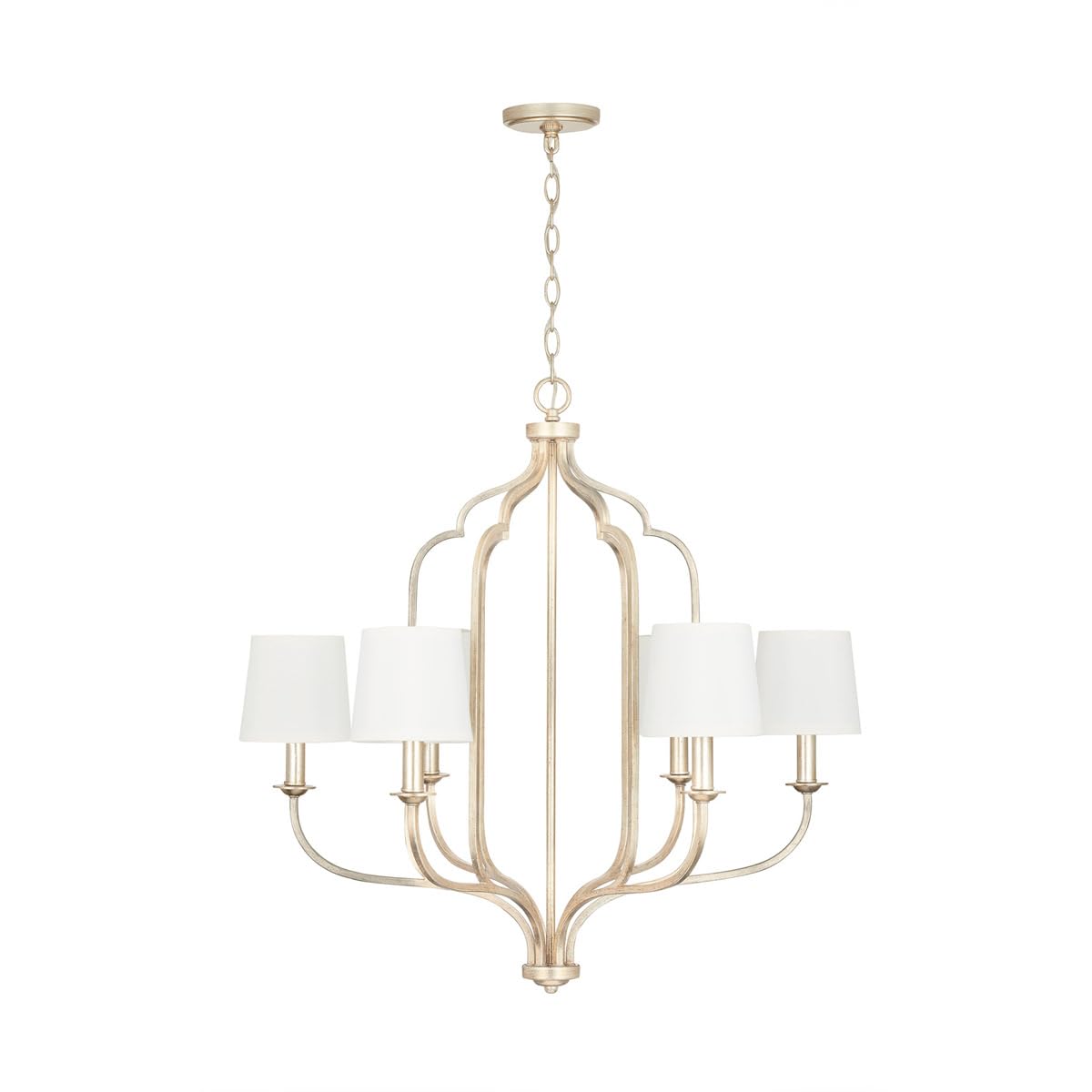 Capital Lighting 438761WG-698 Ophelia 6 Light Chandelier Winter Gold