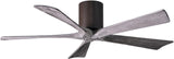 Matthews Fan IR5H-TB-BW-52 Irene-5H five-blade flush mount paddle fan in Textured Bronze finish with 52” solid barn wood tone blades. 