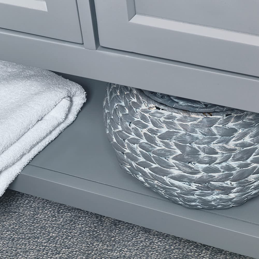 Fresca FCB2348GR-D-CWH-U Double Sink Cabinet with Sinks