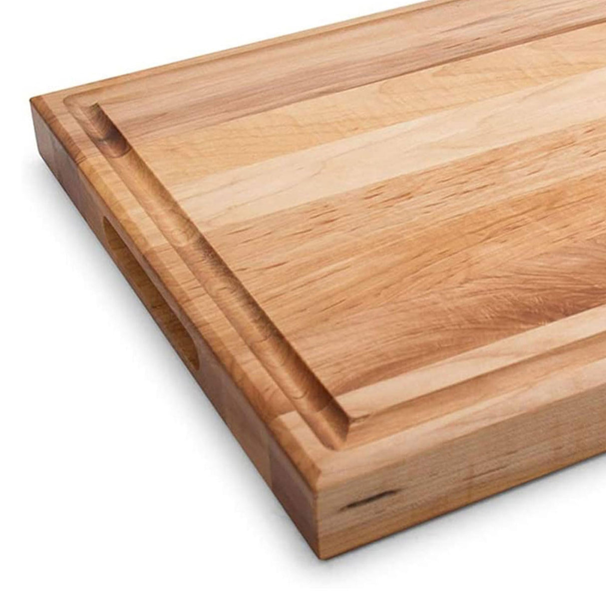 John Boos CB1052-1M1515175 Maple Wood Cutting Board for Kitchen Prep, 15x15 Inch, 1.5 Inch Thick Edge Grain Reversible Square Charcuterie Block with Juice Groove 15X15X1.75 MPL-EDGE GR-REV-