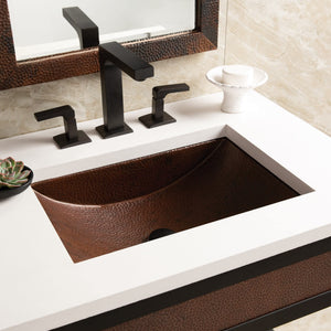 Native Trails CPS545 Avila Copper Under Mount Bathroom Sink, Brushed Nickel
