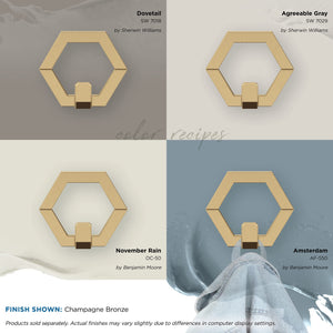 Amerock HBX37015CZ Prismo Single Prong Decorative Wall Hook Champagne Bronze Hook for Coats, Hats, Backpacks, Bags Hooks for Bathroom, Bedroom, Closet, Entryway, Laundry Room, Office