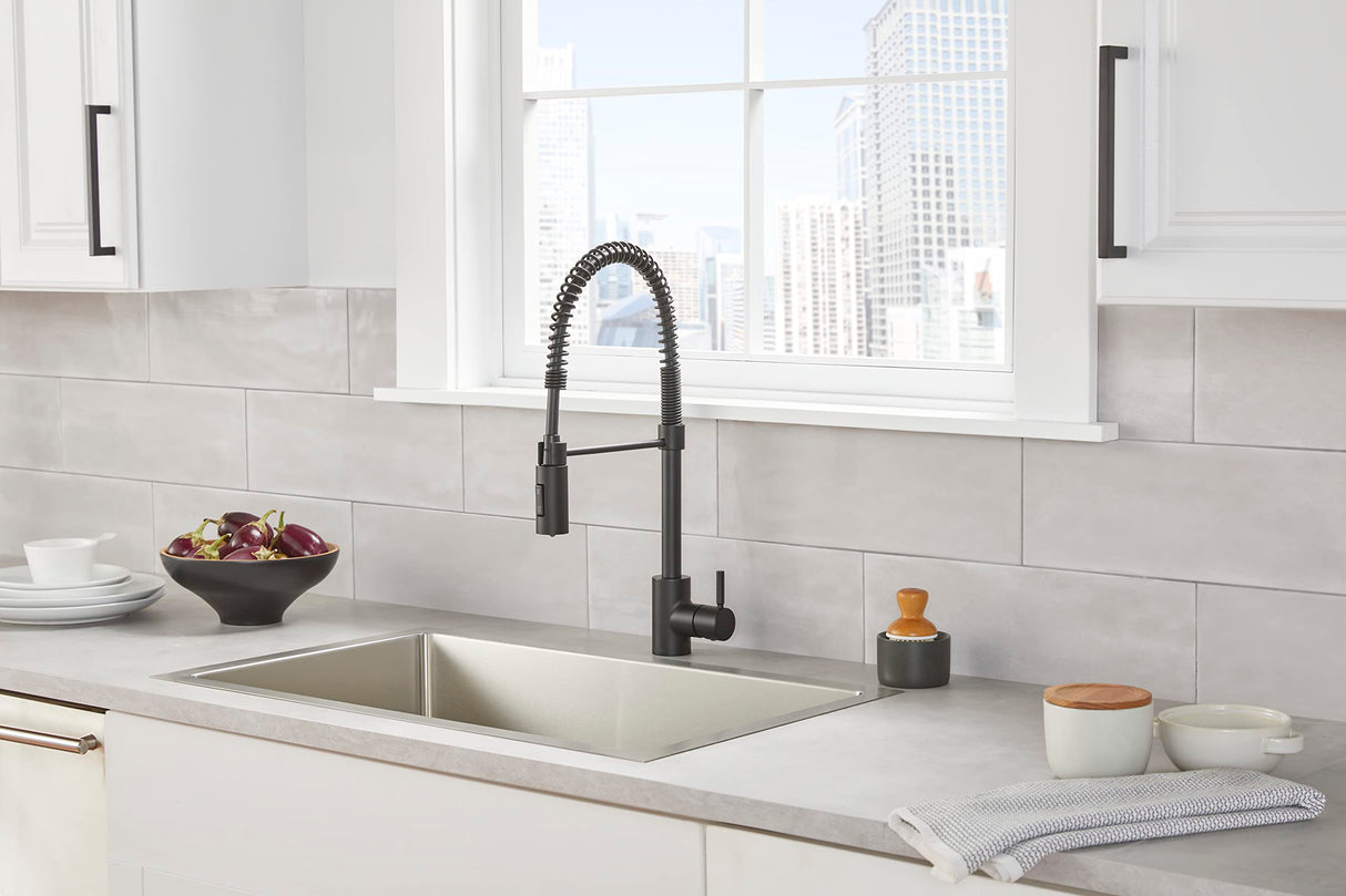 Gerber D451288BS The Foodie Pre-rinse Single Handle Spring-spout Kitchen Faucet -...