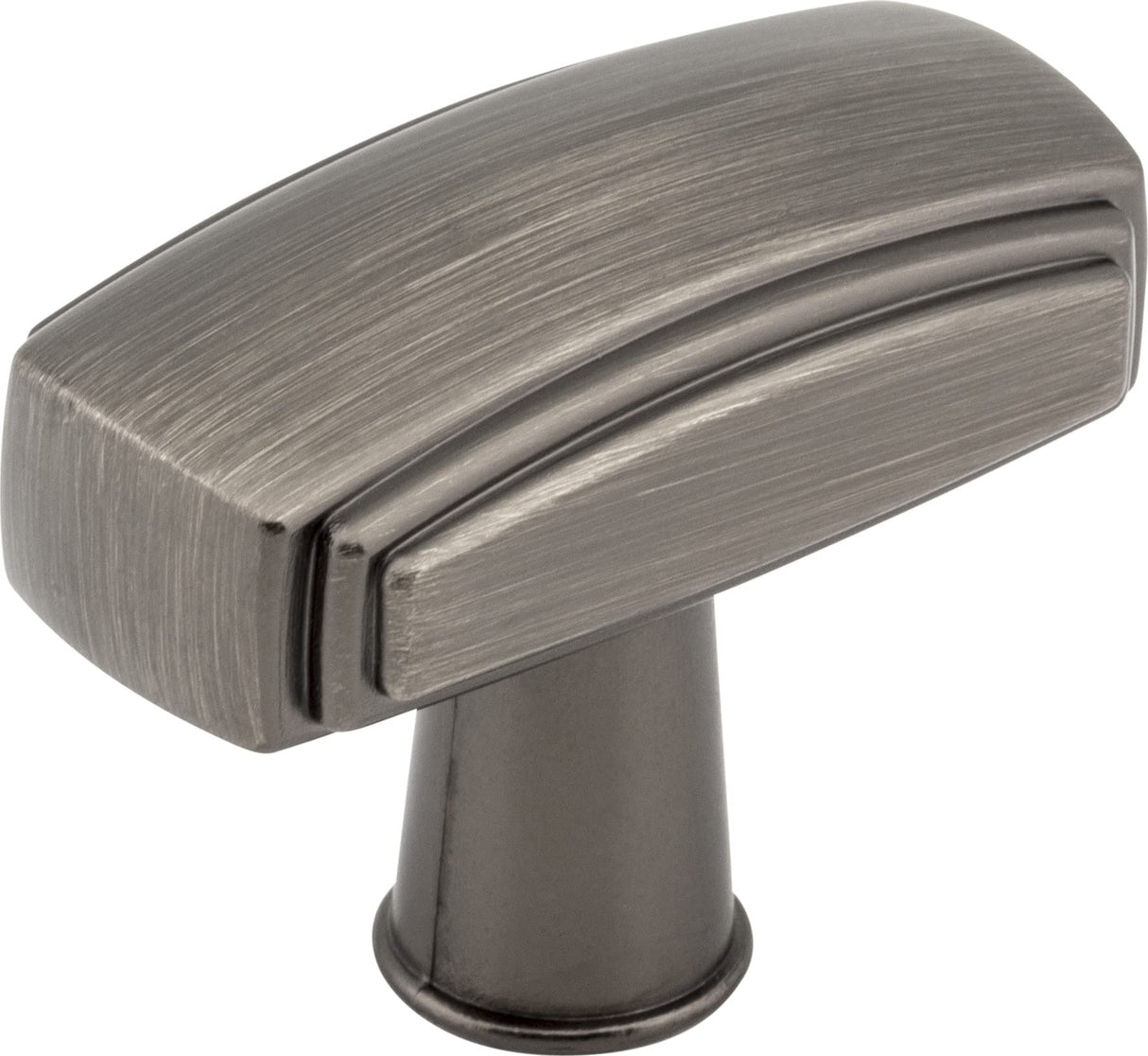 Jeffrey Alexander 519BNBDL 1-9/16" Overall Length Brushed Pewter Rectangle Delgado Cabinet Knob