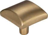 Elements 525ABM-D 1-1/8" Overall Length Distressed Antique Brass Square Glendale Cabinet Knob