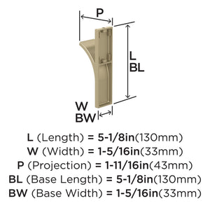 Amerock HBX37014BBZ Apex Single Prong Decorative Wall Hook Golden Champagne Hook for Coats, Hats, Backpacks, Bags Hooks for Bathroom, Bedroom, Closet, Entryway, Laundry Room, Office