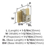 Amerock Cabinet Knob Brushed Gold/Satin Nickel 1-3/8 inch (35 mm) Length Overton 1 Pack Drawer Knob Cabinet Hardware