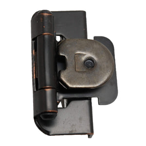 Amerock Double Demountable Cabinet Hinge 1/2 inch (13 mm) Overlay Hinge Oil Rubbed Bronze 2 Pack Self-Closing Hinge Cabinet Door Hinge
