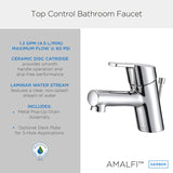 Gerber D224530 Chrome Amalfi Single Handle Top Control Lavatory Faucet