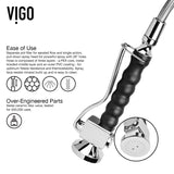 VIGO VG02007CH 27" H Zurich Single-Handle with Pull-Down Sprayer Kitchen Faucet in Chrome