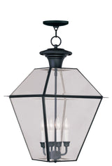 Livex Lighting 2387-04 Westover 4-Light Outdoor Hanging Lantern, Black