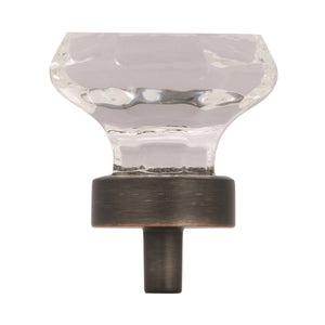 Amerock Cabinet Knob Clear/Oil-Rubbed Bronze 1-5/16 inch (33 mm) Diameter Traditional Classics 1 Pack Drawer Knob Cabinet Hardware