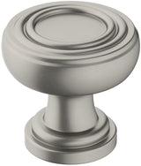 Amerock Cabinet Knob Satin Nickel 1-1/8 inch (29 mm) Diameter Ville 1 Pack Drawer Knob Cabinet Hardware