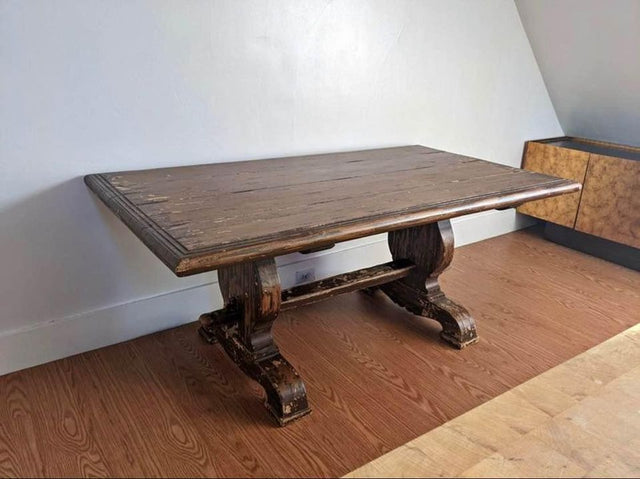 72” Walnut Farm Table PoshHaus