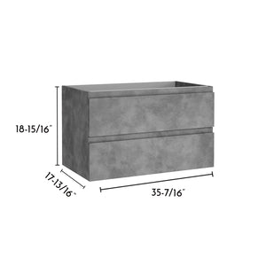 DAX Pasadena Single Vanity Cabinet, 36", Cement DAX-PAS013681-ONX
