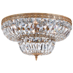 Crystorama 6 Light Clear Hand Cut Olde Brass Flush Mount 724-OB-CL-MWP