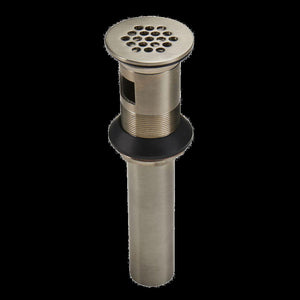 Grid Strainer with Overflow in Brushed Nickel