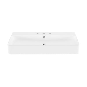 Carre 36" Wall-Mount Bathroom Sink with 8" Widespread Holes