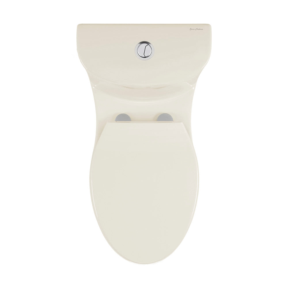 Sublime One-Piece Elongated Dual-Flush Toilet in Bisque 1.1/1.6 gpf