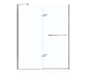MAAX 136672-900-084-000 Reveal 71 56-59 x 71 ½ in. 8mm Pivot Shower Door for Alcove Installation with Clear glass in Chrome