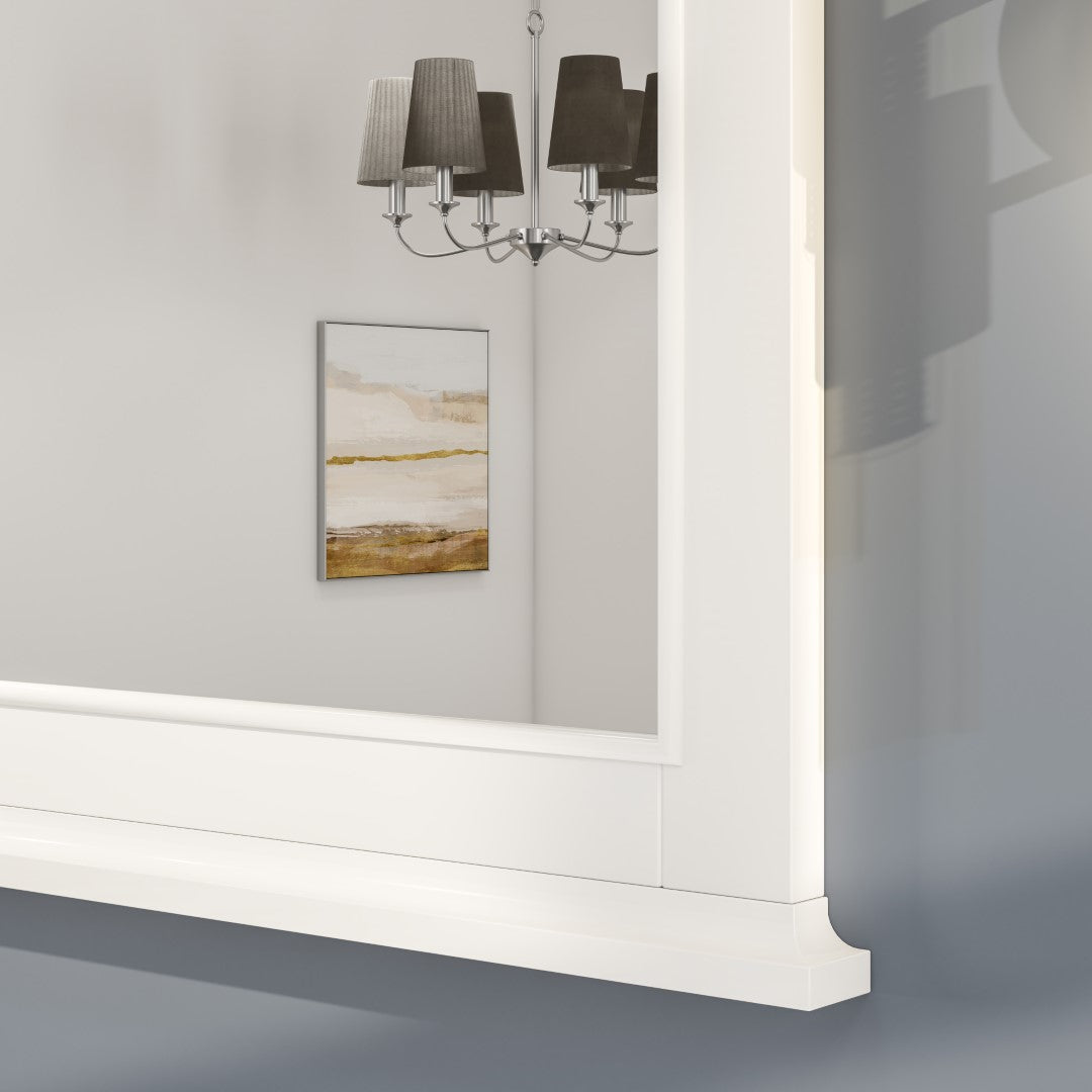 Eviva Elite Stamford 24" x 30" Rectangular White Wooden Framed Mirror