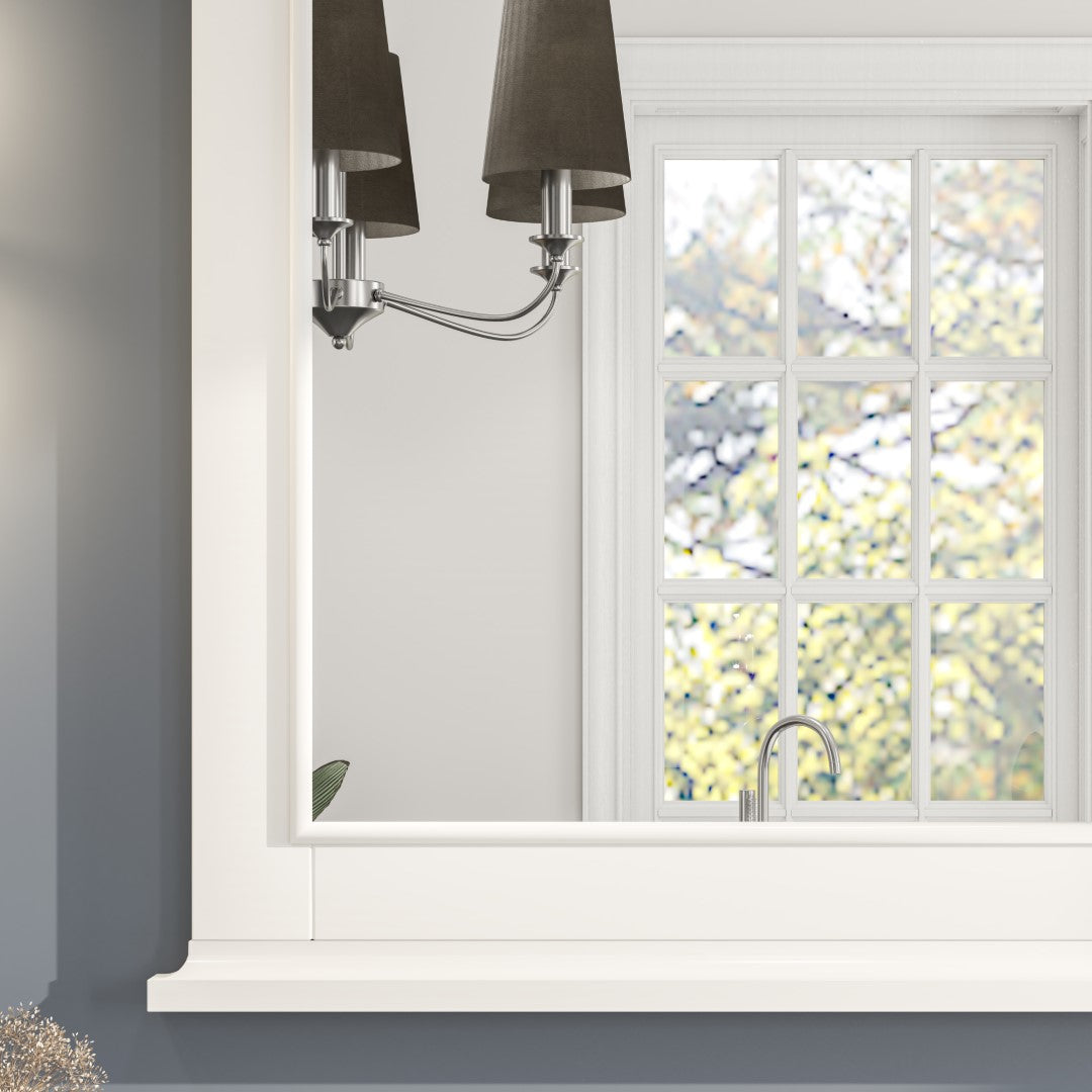 Eviva Elite Stamford 24" x 30" Rectangular White Wooden Framed Mirror