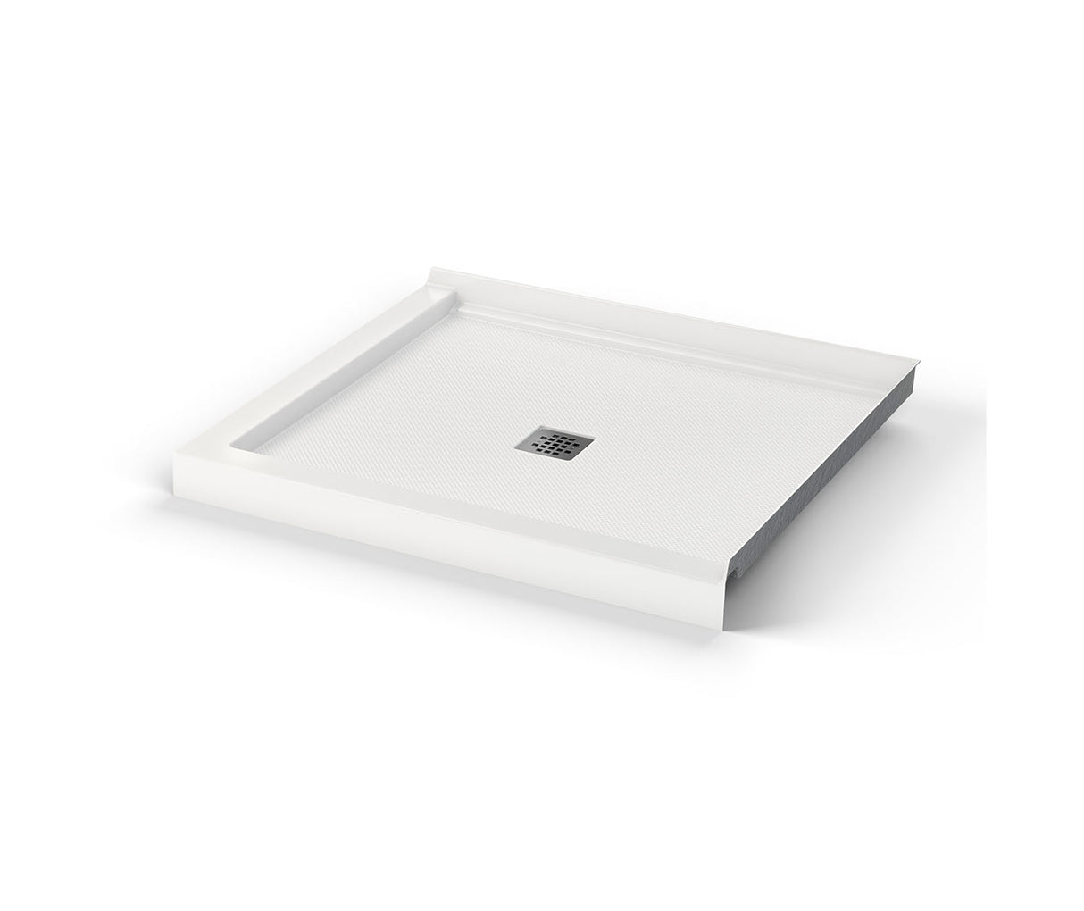 MAAX 420041-543-001-000 B3X 4236 Acrylic Corner Right Shower Base with Anti-slip Bottom with Center Drain in White