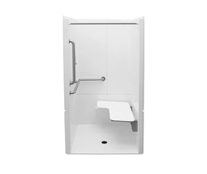 MAAX 106546-000-002-002 MX QSI-3637-BF 0.625 in. RRF AcrylX Alcove Three-Piece Shower in White