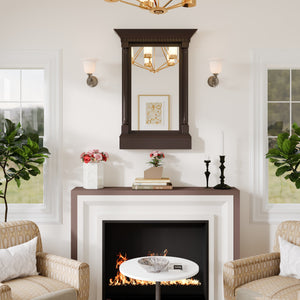 Eviva Preston 24" x 29" Rectangular Aged Chocolate Solid Wood Framed Mirror