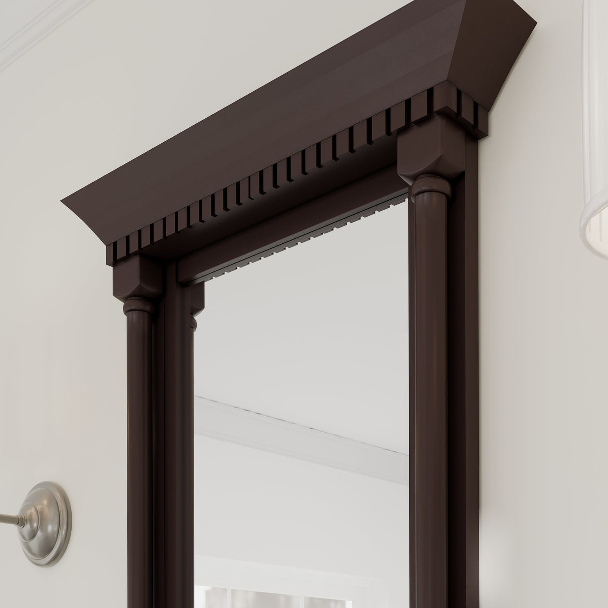 Eviva Preston 24" x 29" Rectangular Aged Chocolate Solid Wood Framed Mirror
