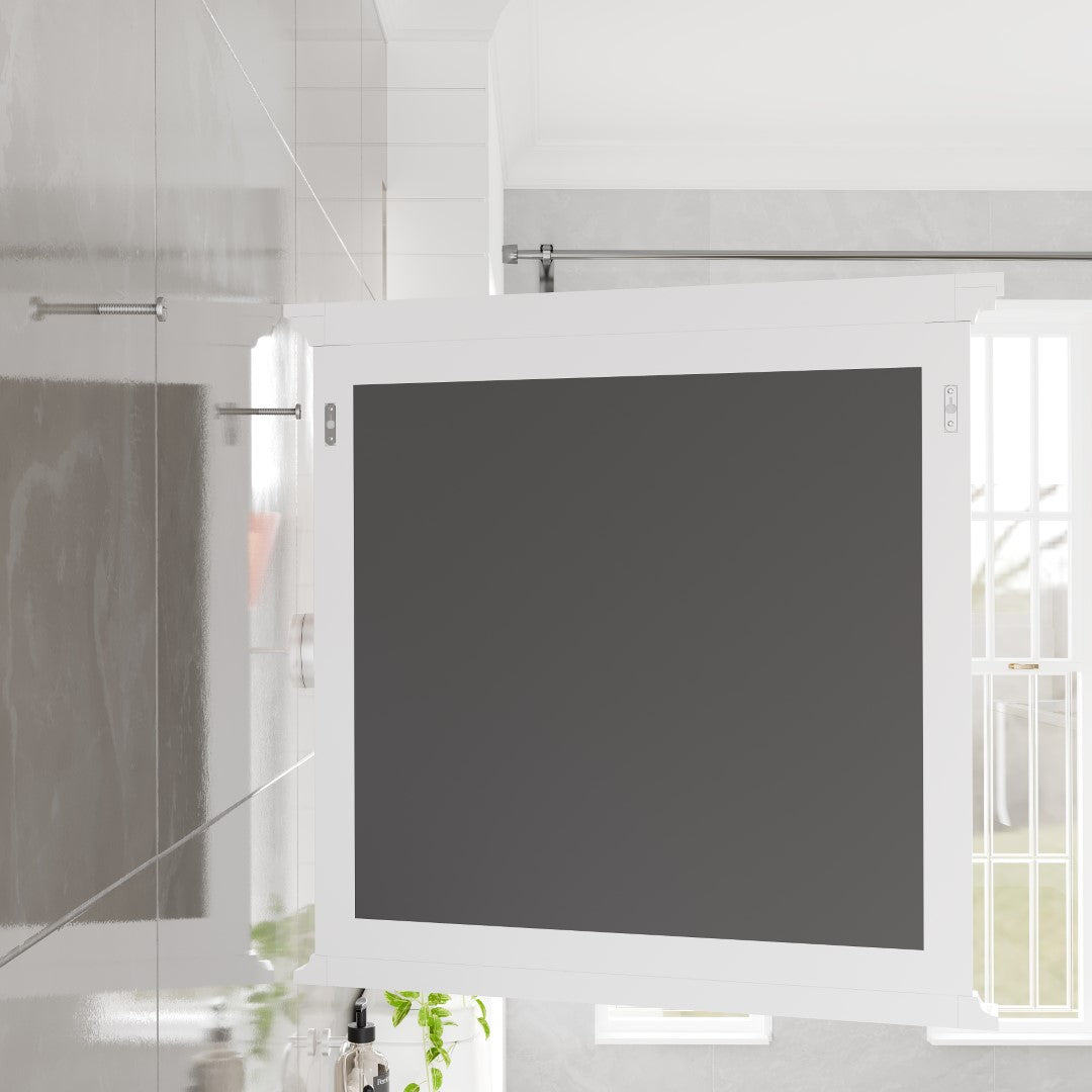 Eviva Elite Stamford 36" x 36" Rectangular White Wooden Framed Mirror