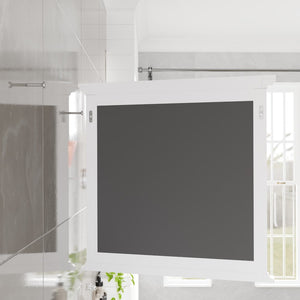 Eviva Elite Stamford 36" x 36" Rectangular White Wooden Framed Mirror