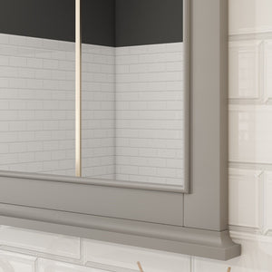 Eviva Elite Stamford 36" x 36" Rectangular Gray Wooden Framed Mirror