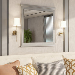 Eviva Elite Stamford 36" x 36" Rectangular Gray Wooden Framed Mirror