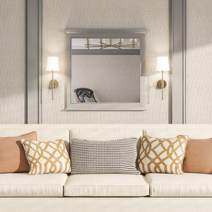 Eviva Elite Stamford 36" x 36" Rectangular Gray Wooden Framed Mirror