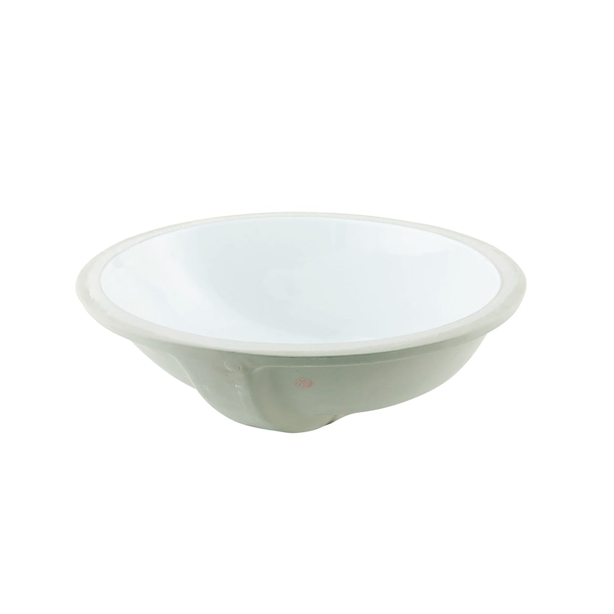 DAX Ceramic Oval Single Bowl Undermount Bathroom Basin, Ivory BSN-101