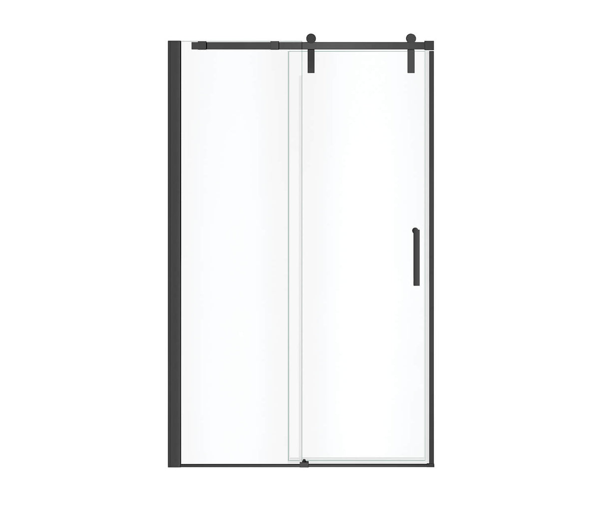 MAAX 137680-900-340-000 Outback 43 ¼ - 46 ½ x 70 ½ in. 8mm Sliding Shower Door for Alcove Installation with Clear glass in Matte Black