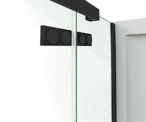 MAAX 139330-900-340-000 Davana Rectangular 42 x 34 x 75 in. 8mm Pivot Shower Door for Corner Installation with Clear glass in Matte Black