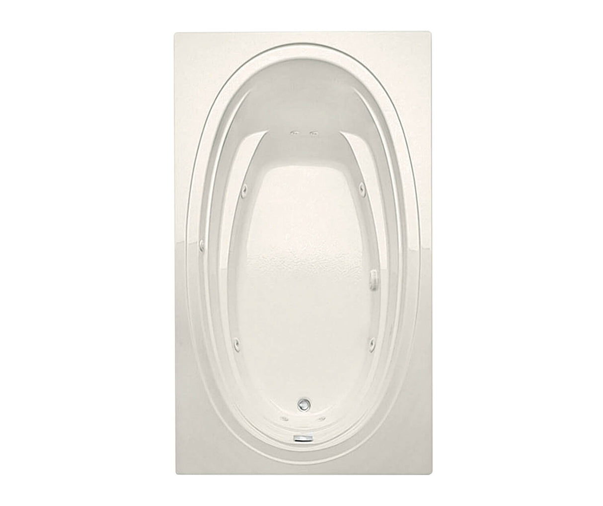MAAX 106458-L-000-007 Panaro 7242 Acrylic Drop-in Left-Hand Drain Bathtub in Biscuit