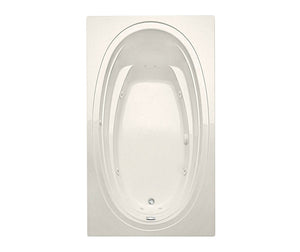 MAAX 106458-L-000-007 Panaro 7242 Acrylic Drop-in Left-Hand Drain Bathtub in Biscuit
