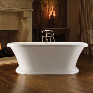 MTI Melinda 1 Soaker Tub with Pedestal Base & Access Panel - (DoloMatte) - 71-1/4" L x 34-3/4" W x 23-1/2" H