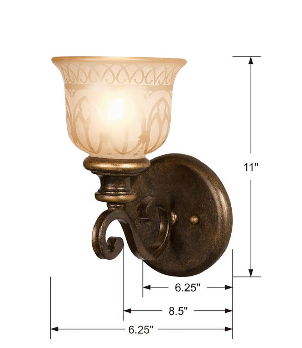 Norwalk 1 Light Bronze Umber Sconce 7401-BU