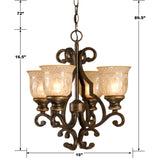 Norwalk 4 Light Bronze Umber Mini Chandelier 7404-BU