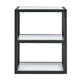 Pierre 16"x20"x10" Wall-Mounted Linen Cabinet in Matte Black