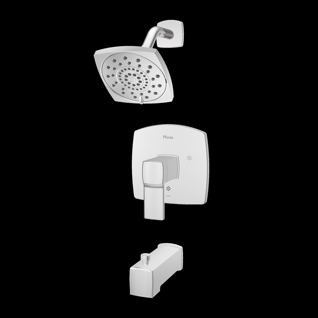 Deckard 1-Handle Tub & Shower Trim in Polished Chrome