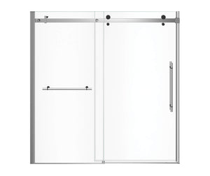 MAAX 138485-900-350-000 Vela 56 ½-59 x 59 in. 8 mm Sliding Tub Door with Towel Bar for Alcove Installation with Clear glass in Chrome and Matte Black